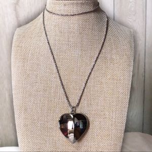 Silver Necklace and Heart Pendant made in Italy